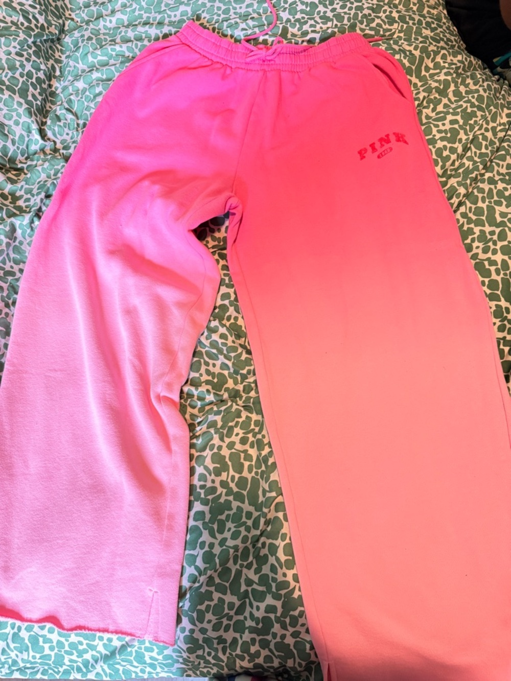 PINK Victoria's Secret Hot Pink Boot Cut Sweatpants